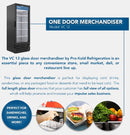 25" Pro-Kold Single Glass Door Cooler - 7.8 Cu.Ft  VC-12