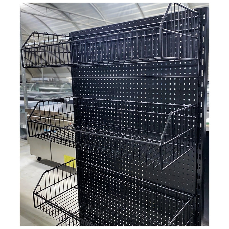 Black Gondola Shelving Single Sided with Baskets YD-S021 Starter