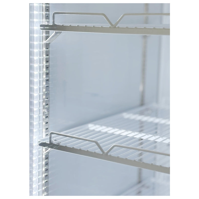 53" Alaska Line Double Glass Door Freezer with Black Frame HIT-800