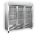 81" Stainless Steel Triple Glass Door Reach-in Freezer ST-72BFG