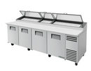 True 119" Refrigerated Pizza Prep Table 4 Door TPP-AT-119-HC
