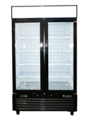EFI 48" Bottom-Mount Glass 2-Door Black Merchandising Freezer 36.8 Cu. Ft. F2-48GDVC