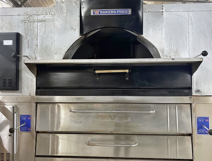 Baker's Pride Double Deck Pizza Oven Stainless Steel Body, FC-616 and Y600, Used FOR01869