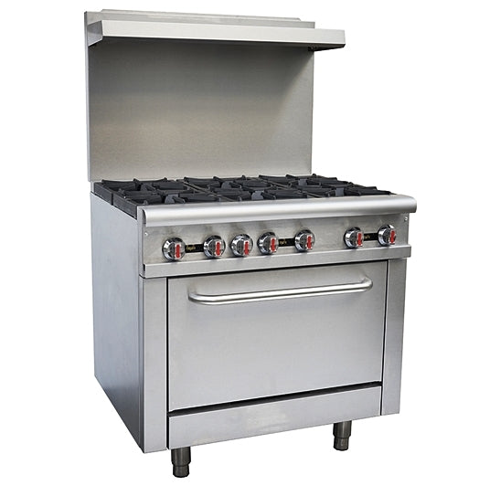 36'' CHEF Range with No Griddle & 6 Burners RGR36