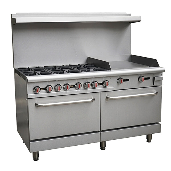 60'' CHEF Range with 24'' Griddle and 6 Burner RGR60-G24
