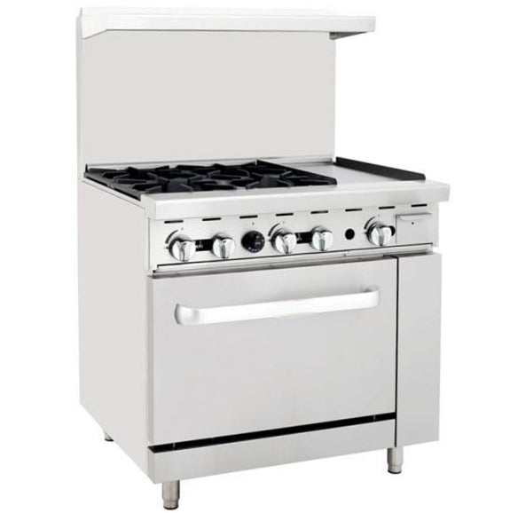 EFI  36″ Propane Range With 12″ Griddle RCTRS-12G-4B-P