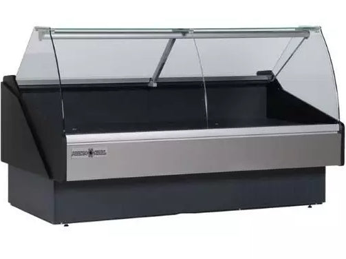 Hydra-Kool 100" Fresh Meats Curved Glass Refrigerated Deli Case - KFM-CG-100-S