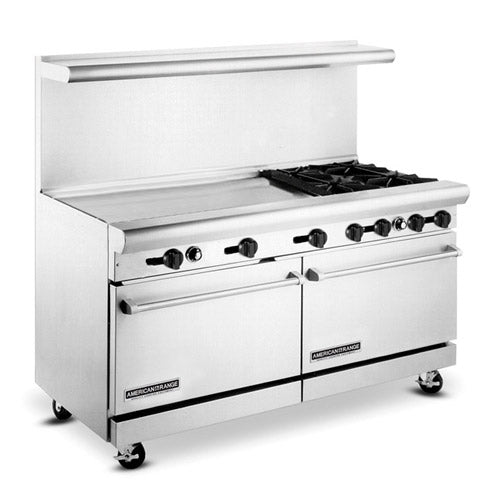 American Range 60″ Natural Gas Range With 36″ Griddle & 4 Burner AR36G-4B