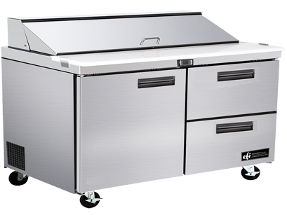 EFI 60″ Sandwich Prep Refrigerator With 1 Door & 2 Drawers CSDW2-60VC