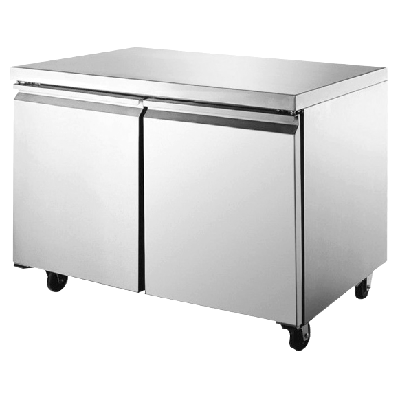 EFI 48'' Solid Double Door Undercounter Freezer FUDR2-48CC