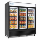 Coolside 78" Three Glass Door Freezer 54 Cu.Ft. Capacity COS2