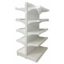 White Double Sided Gondola Supermarket Shelving HD-WA