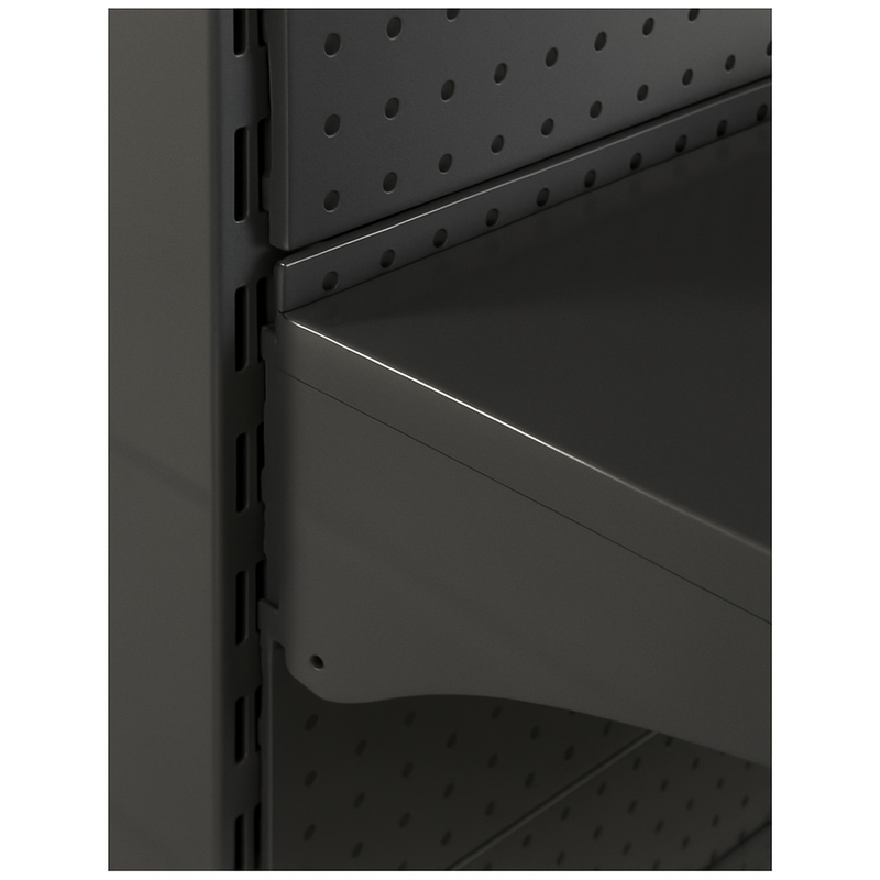 Black Double Side Gondola Supermarket Shelving HD-BA