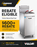 Vulcan Veg Series 45-50 lb. Natural Gas Fryer 1VEG50M