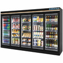 EuroCold 5 Glass Door Supermarket Cooler, Remote or Self Contain EUC-5