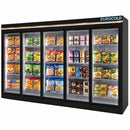 EuroCold 5 Glass Door Supermarket Freezer, Remote or Self Contain EUF-5