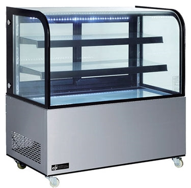 EFI 48″ Curved Glass Floor Refrigerated Bakery Case - CGCM-4848