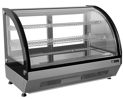 36'' EFI Countertop Curved Glass Refrigerated Display Case 4.6 Cu.Ft., CGCM-CT-3526
