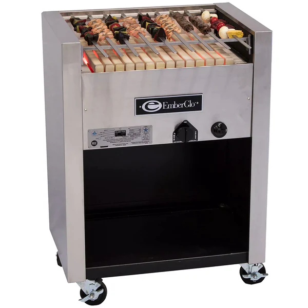 25'' EmberGlo Floor Model Natural Gas Charbroiler 25F-KABOB-NAT