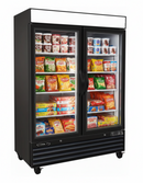 Kool-It 54" Double Glass Door Display Freezer - 48 Cu Ft., KGF-48