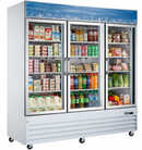 Omcan 78'' 3 Door Swing Glass Door Refrigerator with 53 Cu.Ft. 50052