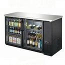 60" CHEF Double Glass Door Back Bar Cooler WC-UBB-24-60G-HC