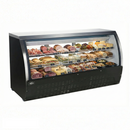 Omcan 82" Refrigerated Floor Showcase With Black Coated Steel Exterior 50078