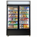 Alaska Line 53" Double Glass Door Freezer 49.4 Cu.Ft. Capacity with Black Frame HIT-800