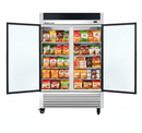 55" Alaska-Line Reach in 2 Glass Door Freezer 50 Cu.Ft HIT-408