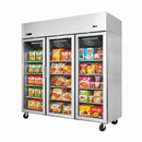 78" EFI 3 Door Glass Reach In Freezer 67 Cu.Ft. F3-78GDSVC