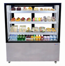 48" Omcan Square Glass Floor Refrigerated Display Case 530L Capacity, 44383