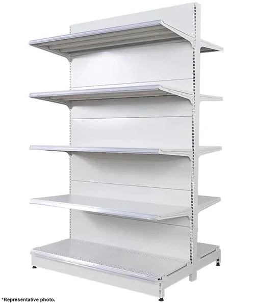 White Double Sided Gondola Supermarket Shelving HD-WA