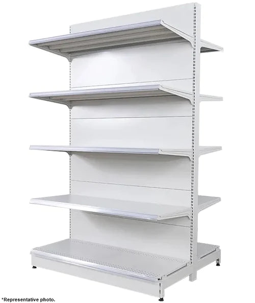 White Double Sided Gondola Supermarket Shelving YD-S003AW