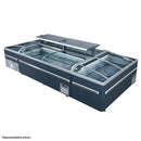 99'' CHEF Combined Island Freezer End Unit With Sliding Glass Top CQS-25L