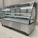 72'' CHEF Stainless Steel Curved Display Cooler 14.1 Cu.Ft - STD-7132-S