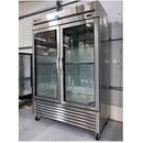 55'' True Double Glass Door Reach in Cooler Used FOR01723