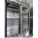 55'' True Double Glass Door Reach in Cooler Used FOR01723