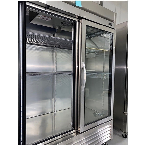 55'' True Double Glass Door Reach in Cooler Used FOR01725-21