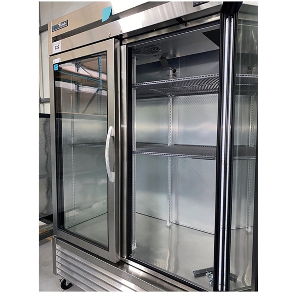 55'' True Double Glass Door Reach in Cooler Used FOR01725-21