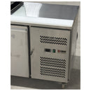 71'' CHEF Refrigerated Salad/Sandwich Prep Table with Rectangle Sneeze Guard GN-3100SALSQ