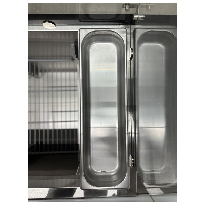 71'' CHEF Refrigerated Salad Prep Table with Curved Sneeze Guard GN-3100SALGC