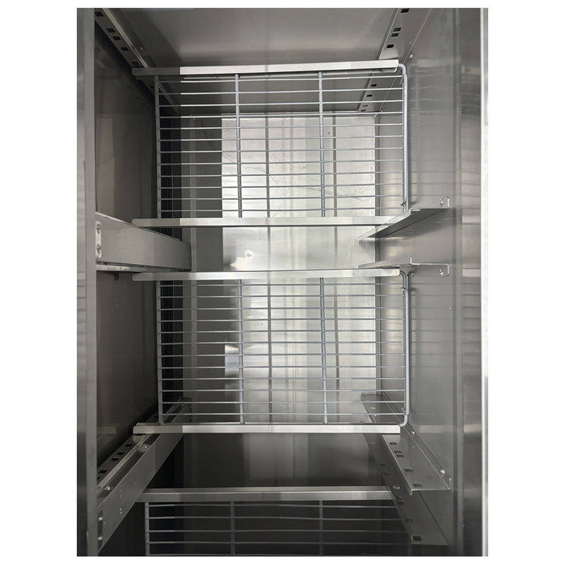 71'' CHEF Refrigerated Salad Prep Table with Curved Sneeze Guard GN-3100SALGC