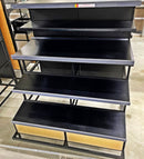 48'' Black Supermarket Shelving Used FOR02010