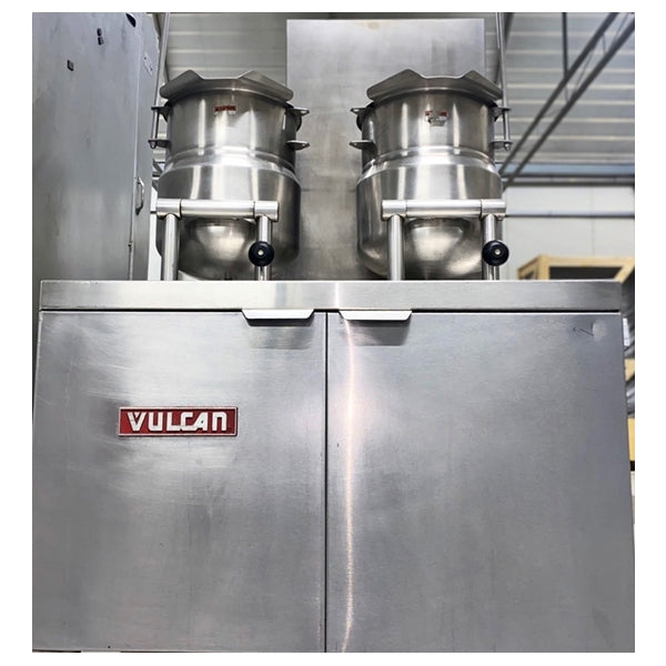 Vulcan 2x24 Quart Jacketed Tilting Kettle On Gas Boiler Base Used FOR02003