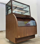 Wooden Curved Glass Display Cooler Used FOR01705