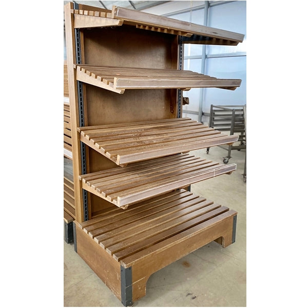 34'' Wooden Fruit and Vegetable Rack Used FOR01857