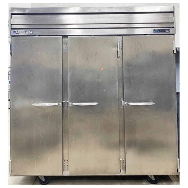 Beverage-Air Stainless Steel 3 Door Reach-In Freezer Used FOR01860