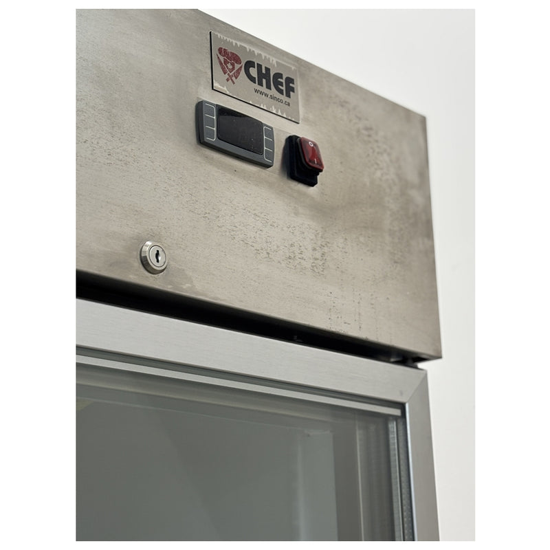 CHEF Reach In Single Glass Door Freezer Used TB-02