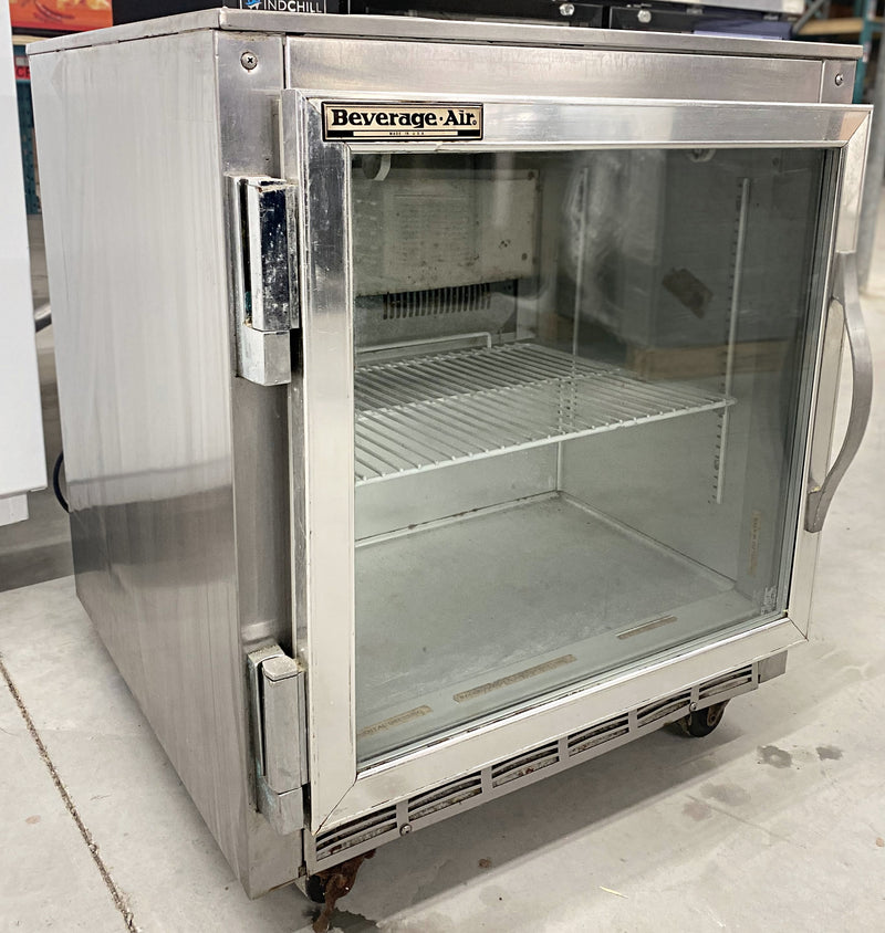 Beverage Air Single Glass Door Under Counter Freezer Used FOR01194