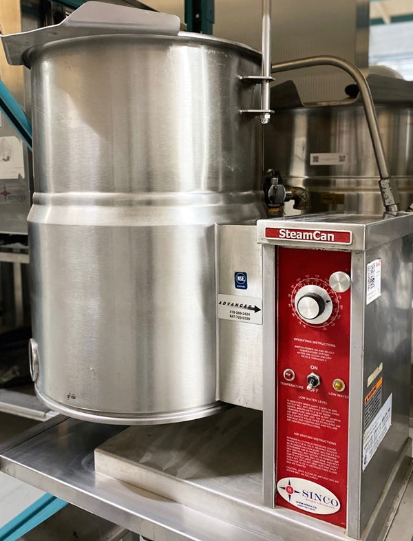Crown 12-Gallon Manual Tilting Steam Kettle Used FOR01819